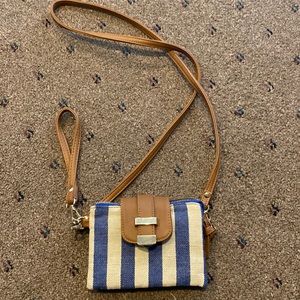 Charming Charlie Blue/Brown Crossbody